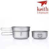  Nồi Keith 3-Piece Titanium Pot and Pan Cook Set 