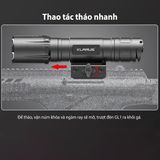  Đèn Pin Cắm Trại Du Lịch KLARUS GL4 Gắn Ray S-Ú-N-G Sáng 3300 Lm Chiếu Xa 370M Sạc Usb-C Pin 21700 5000Mah 