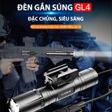  Đèn Pin Cắm Trại Du Lịch KLARUS GL4 Gắn Ray S-Ú-N-G Sáng 3300 Lm Chiếu Xa 370M Sạc Usb-C Pin 21700 5000Mah 