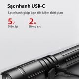  Đèn Pin Zoom Cắm Trại Du Lịch KLARUS A2 PRO Độ Sáng 1450 Lumen Chiếu Xa 420M Sạc Usb-C Pin 21700 4000Mah Kèm Theo 