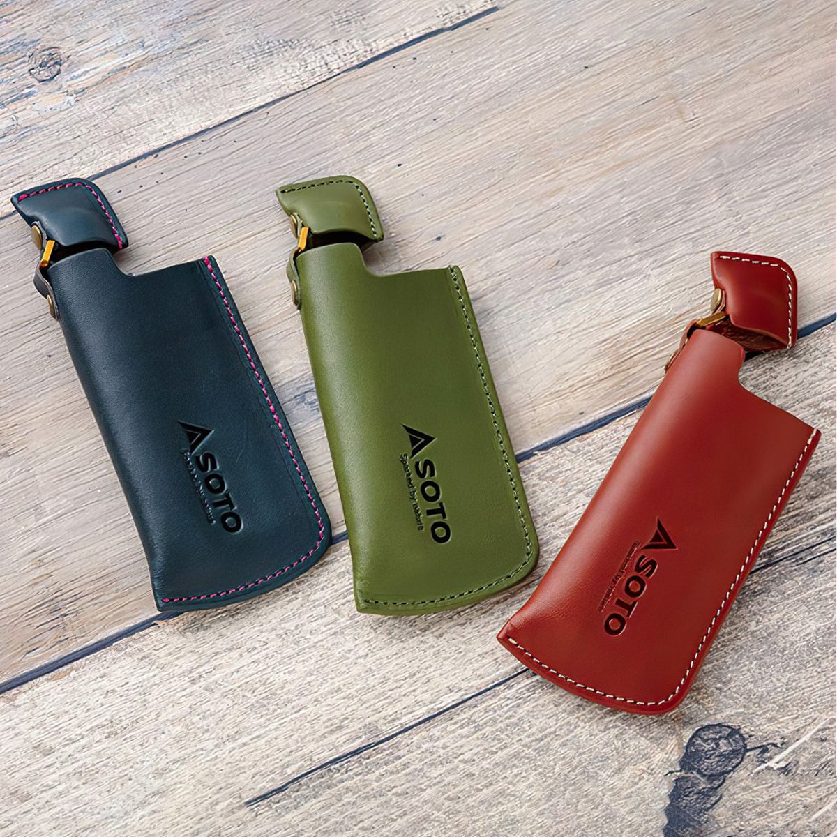  Bao Da Bật Lửa Cắm Trại Du Lịch Soto Slide Gas Torch Leather Case 