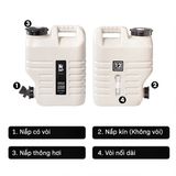  Can Đựng Nước Cắm Traị Du Lịch Có Vòi 12L Blackdog Pe Water Bucket 