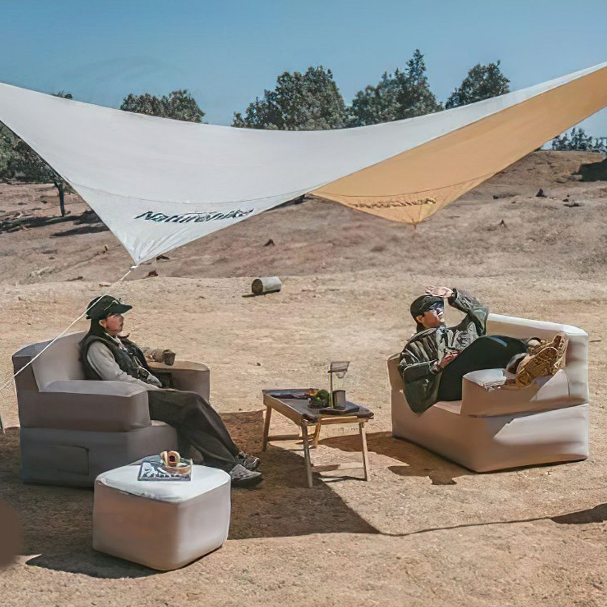  Sofa Bơm Hơi Cắm Trại Ngoài Trời 1-2 Người Naturehike Glamping 