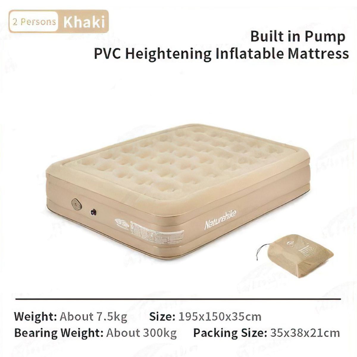  Nệm Hơi Cắm Trại 35cm Naturehike NH22FCD04 (Kèm Bơm) 