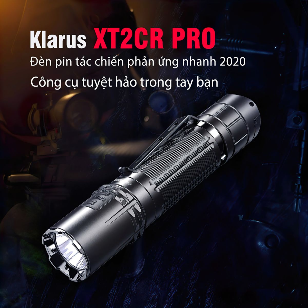  Đèn Pin Cắm Trại Du Lịch Phản Ứng Nhanh KLARUS XT2CR PRO Độ Sáng 2100 Lumen Chiếu Xa 240M 