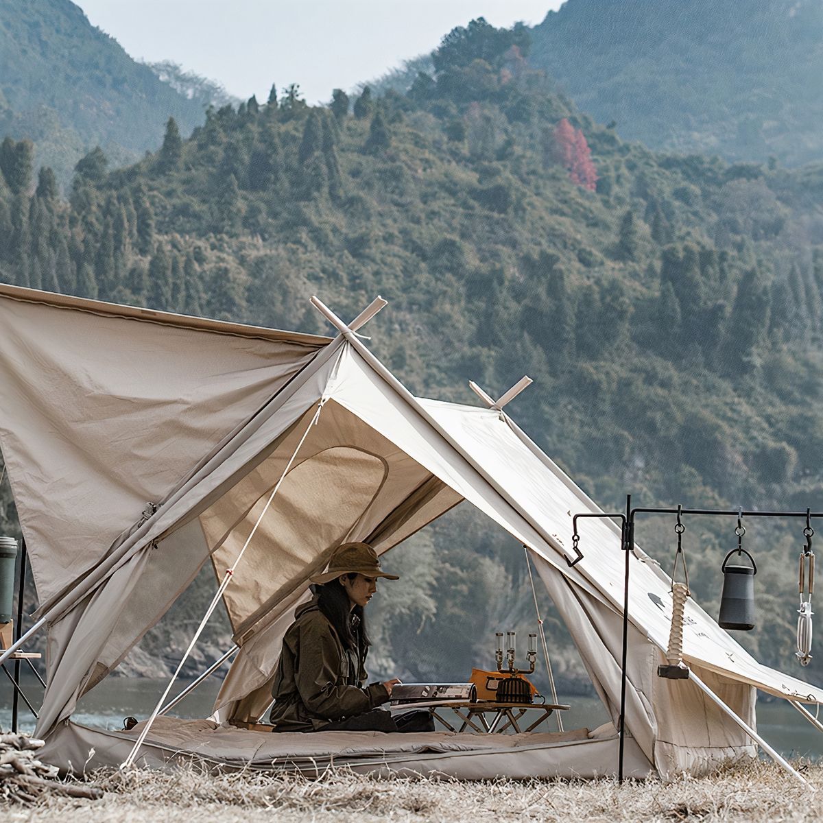  Lều cắm Trại Mông Cổ Glamping Có Mái Che Naturehike 