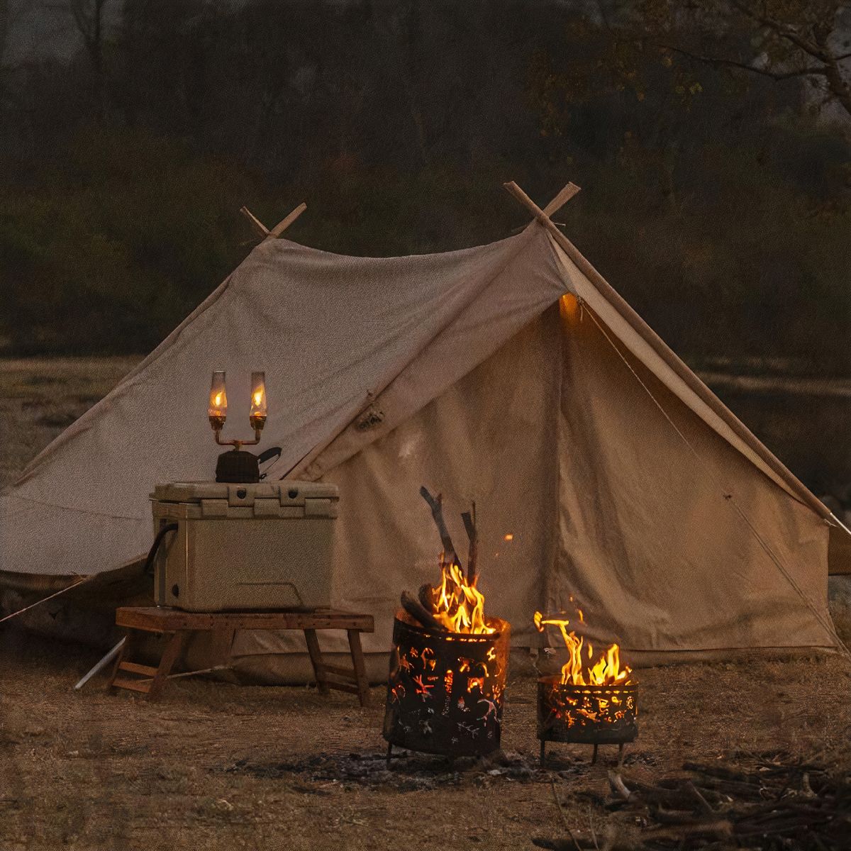  Lều cắm Trại Mông Cổ Glamping Có Mái Che Naturehike 