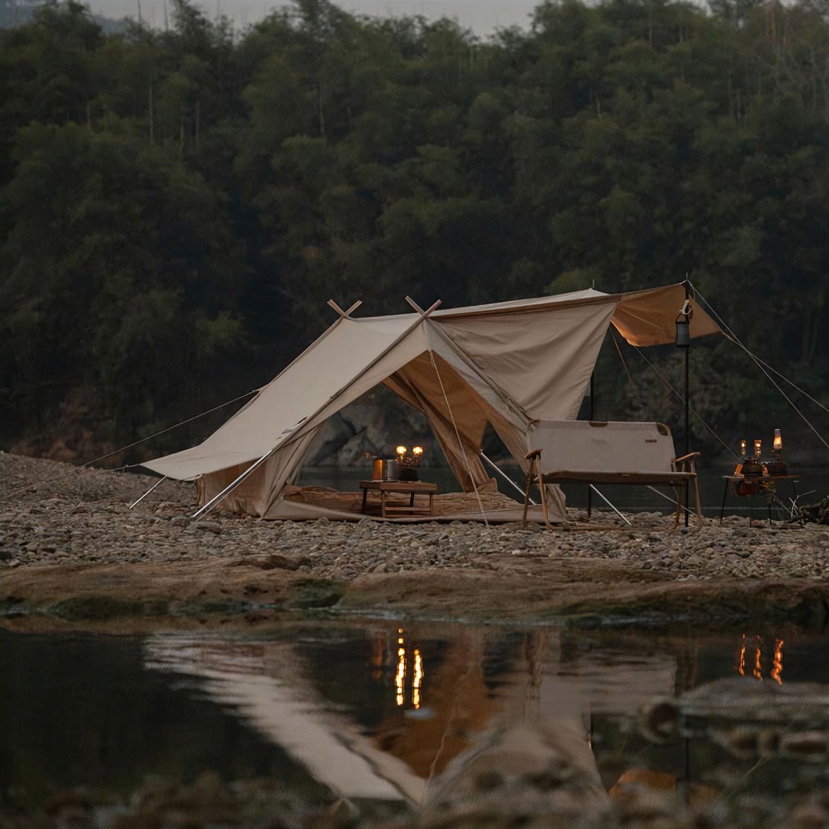  Lều cắm Trại Mông Cổ Glamping Có Mái Che Naturehike 