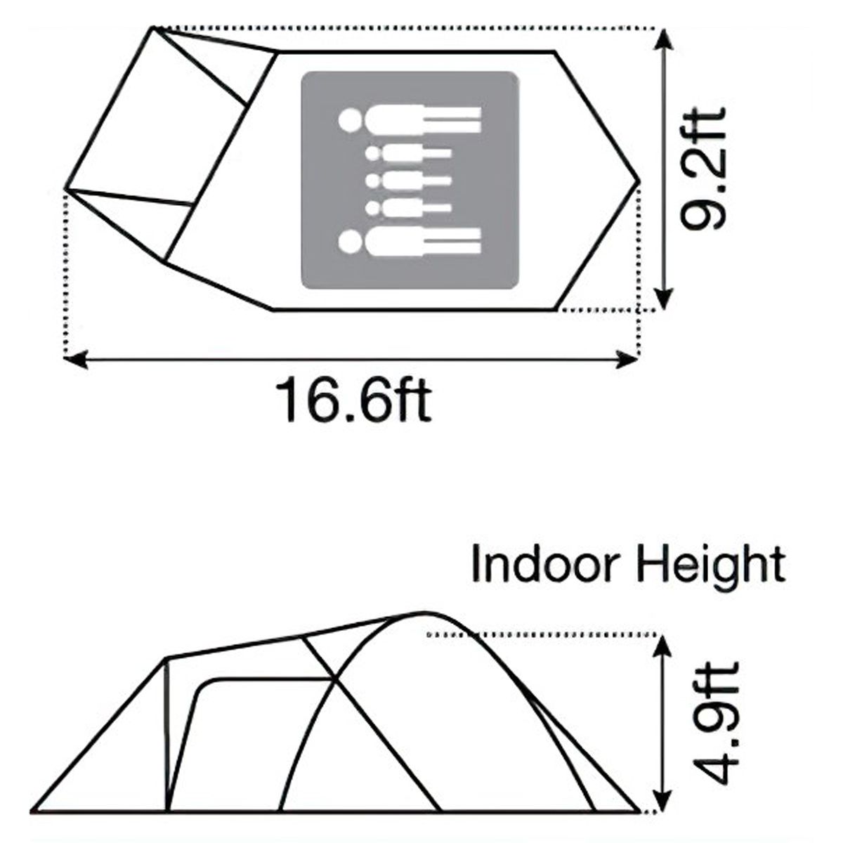  Lều Cắm Trại Chống Thấm Và Chống tia UV Snowpeak Amenity Dome M 