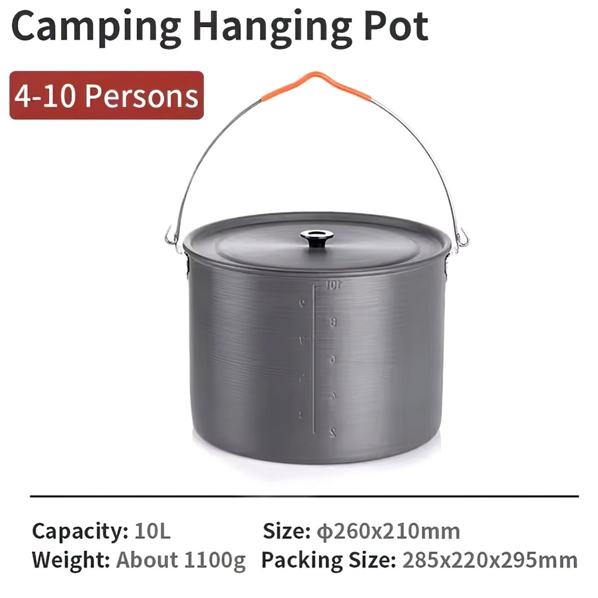  Naturehike Bộ Nồi Treo Cắm Trại NH19CJ003 Hai Mẫu 6 Và 10 Lít 