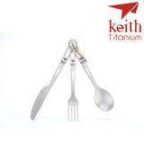  Bộ Dao Muỗng Nĩa Cắm Trại Set Keith Titanium 3-piece cutlery 