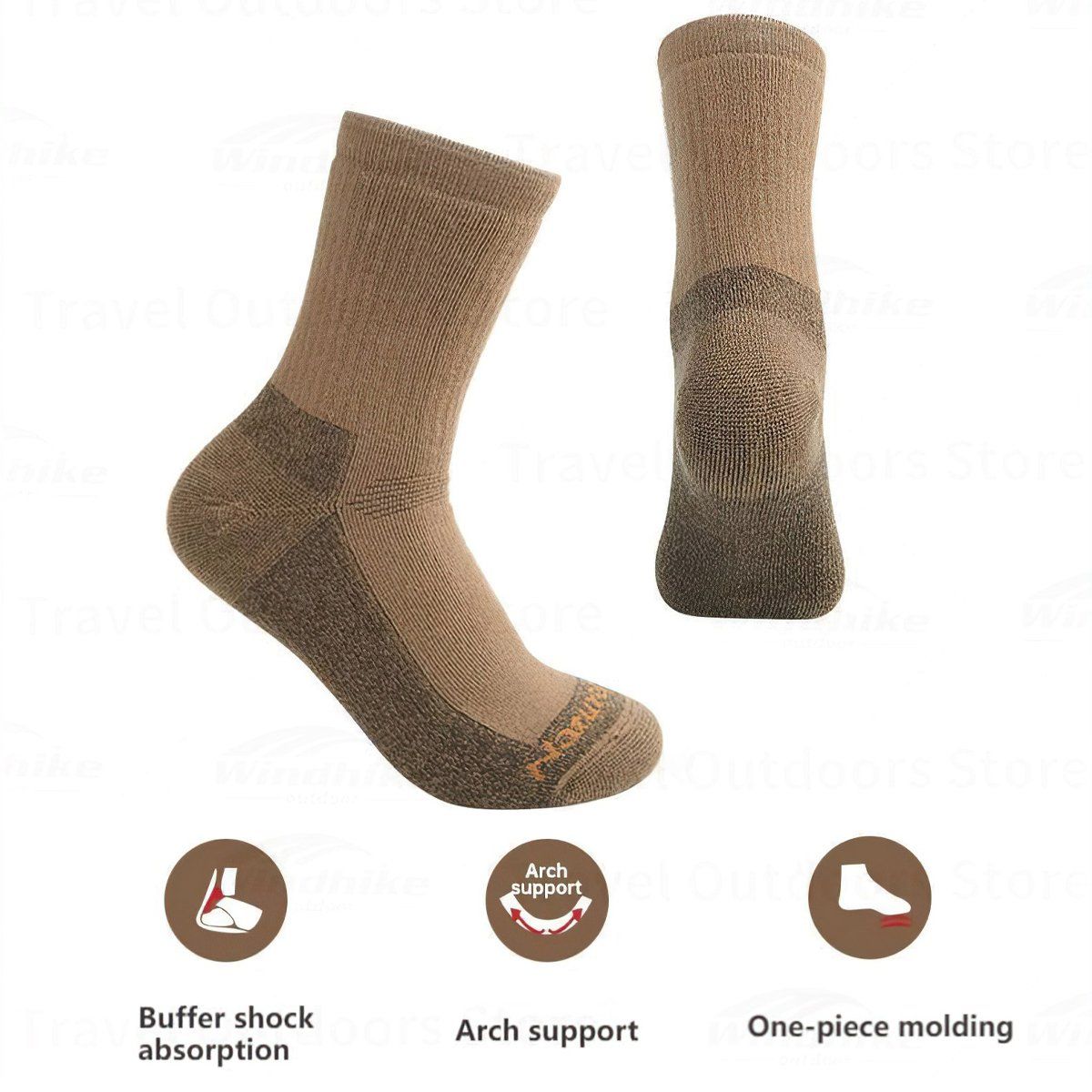  Tất Len Chống Shock Cổ Chân Cắm Trại Naturehike 