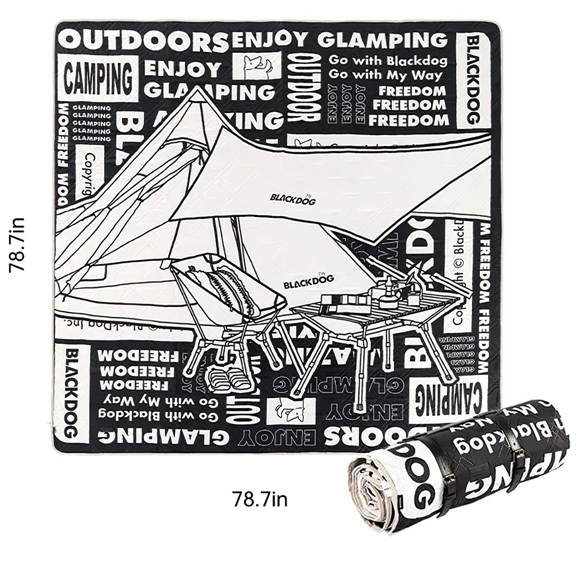  Thảm Cắm Trại Du Lịch Blackdog Ultrasonic Picnic Mat 