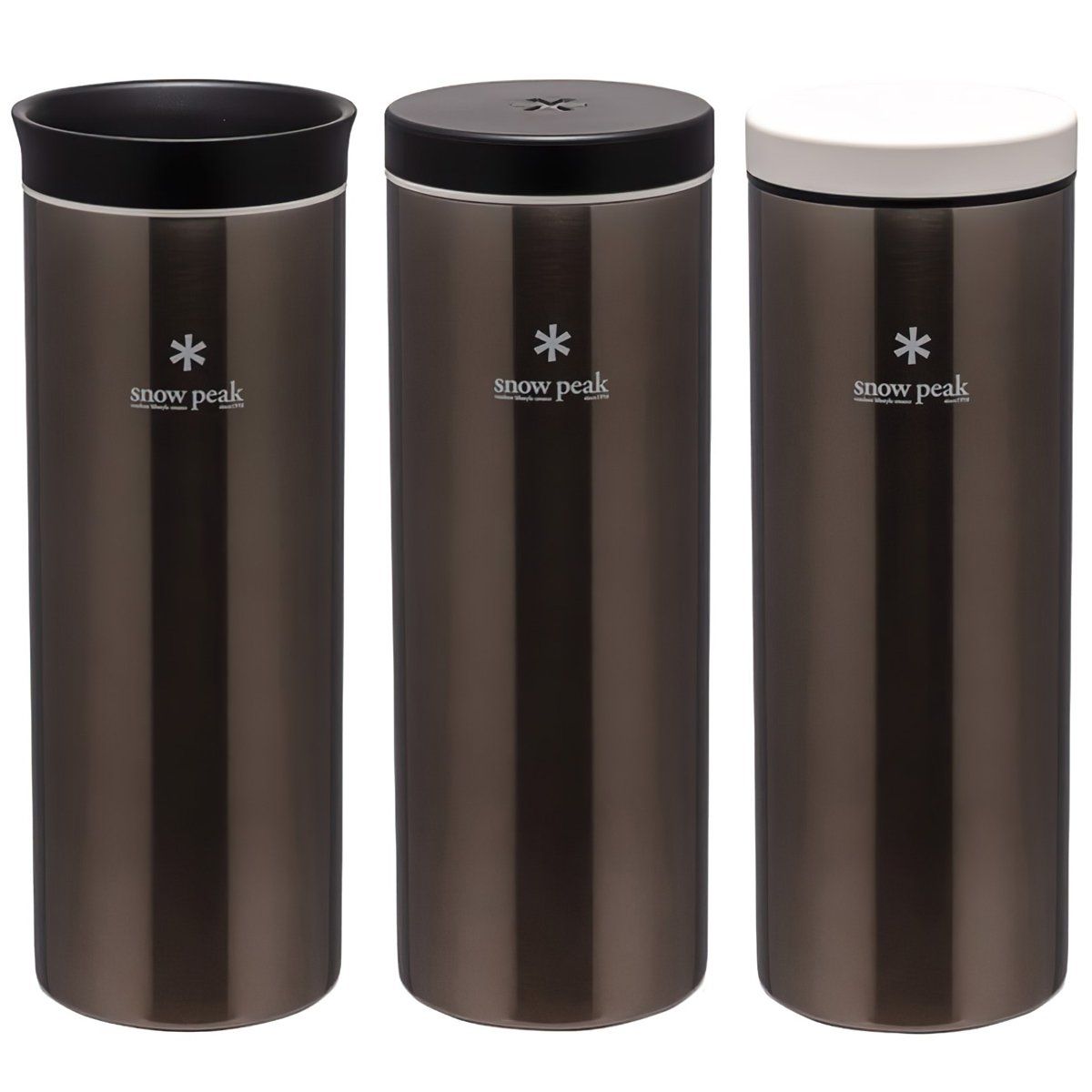  Bình Giữ Nhiệt Cắm Trại Du Lịch Snowpeak Kanpai Bottle 500Ml Dark Silver 