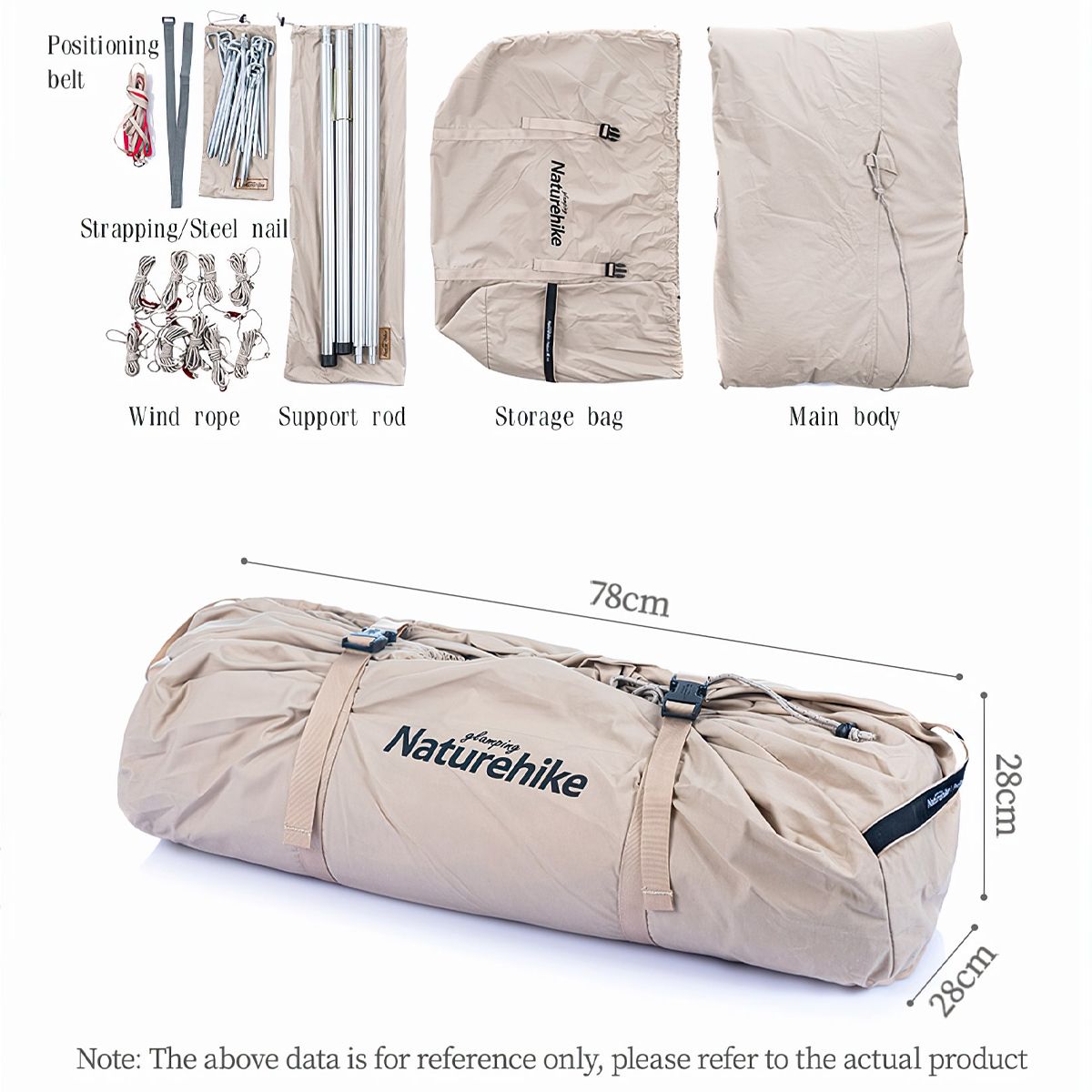  Lều cắm trại kim tự tháp cotton Profound 9.6 cotton pyramid tent Naturehike NH20ZP002 