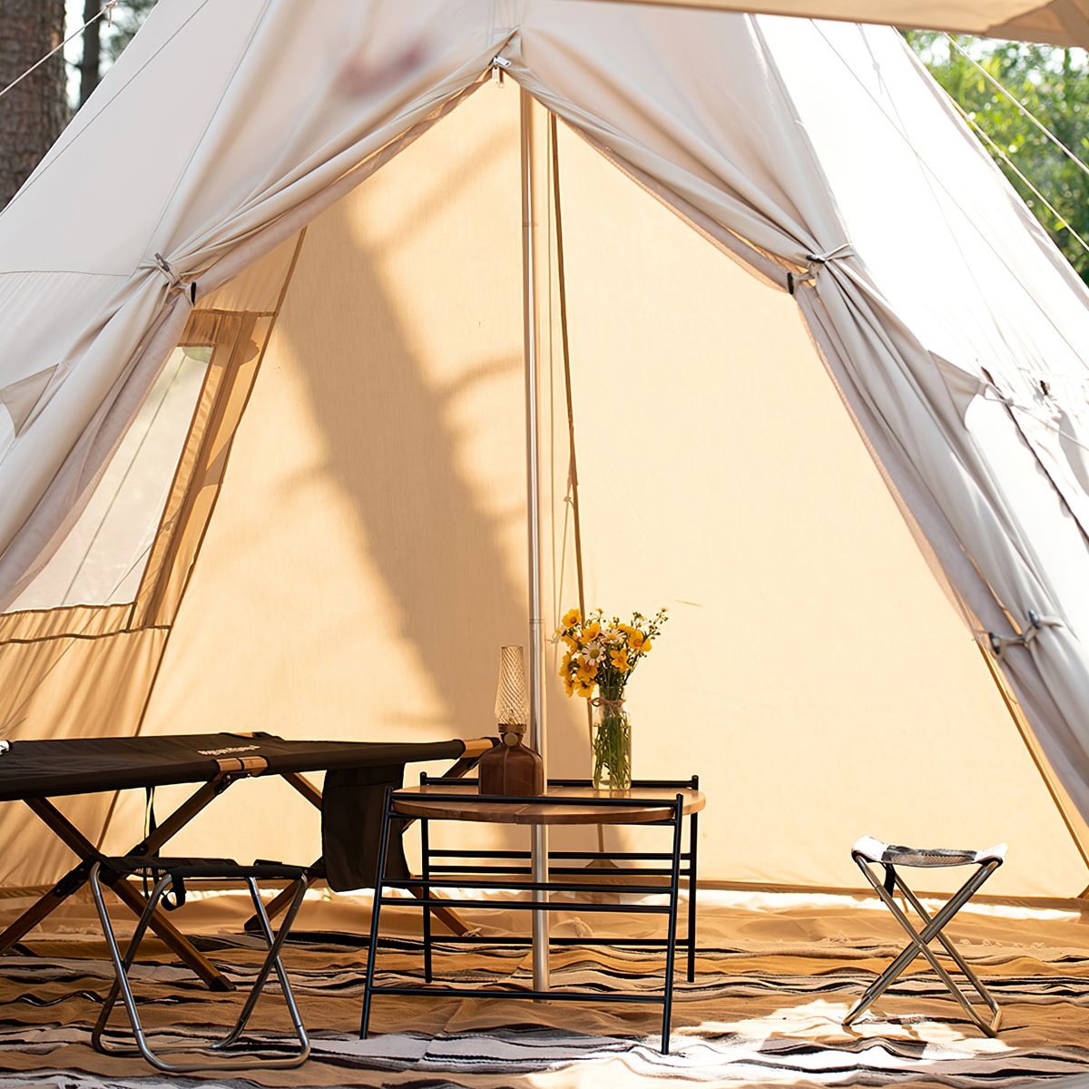  Lều cắm trại kim tự tháp cotton Profound 9.6 cotton pyramid tent Naturehike NH20ZP002 