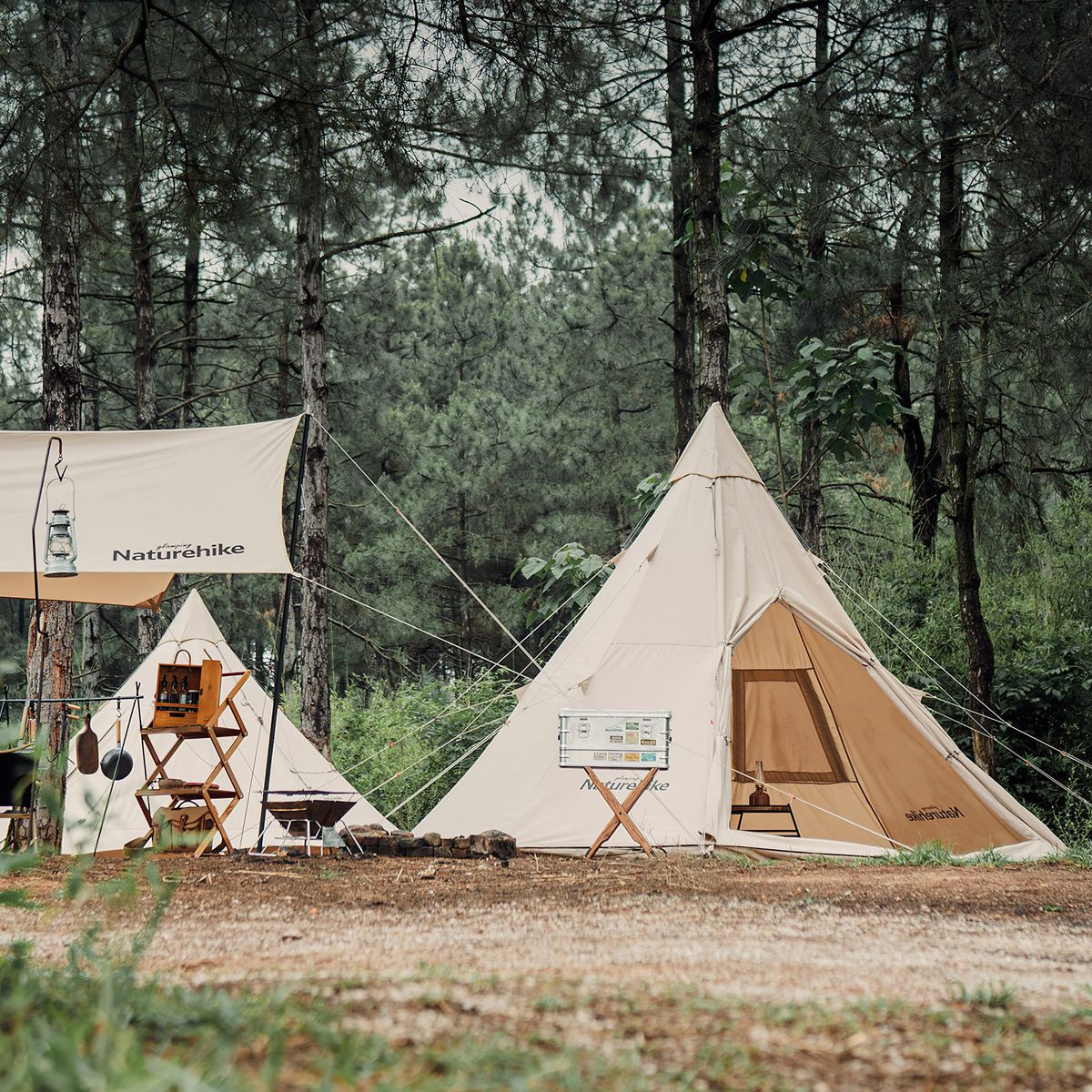  Lều cắm trại kim tự tháp cotton Profound 9.6 cotton pyramid tent Naturehike NH20ZP002 