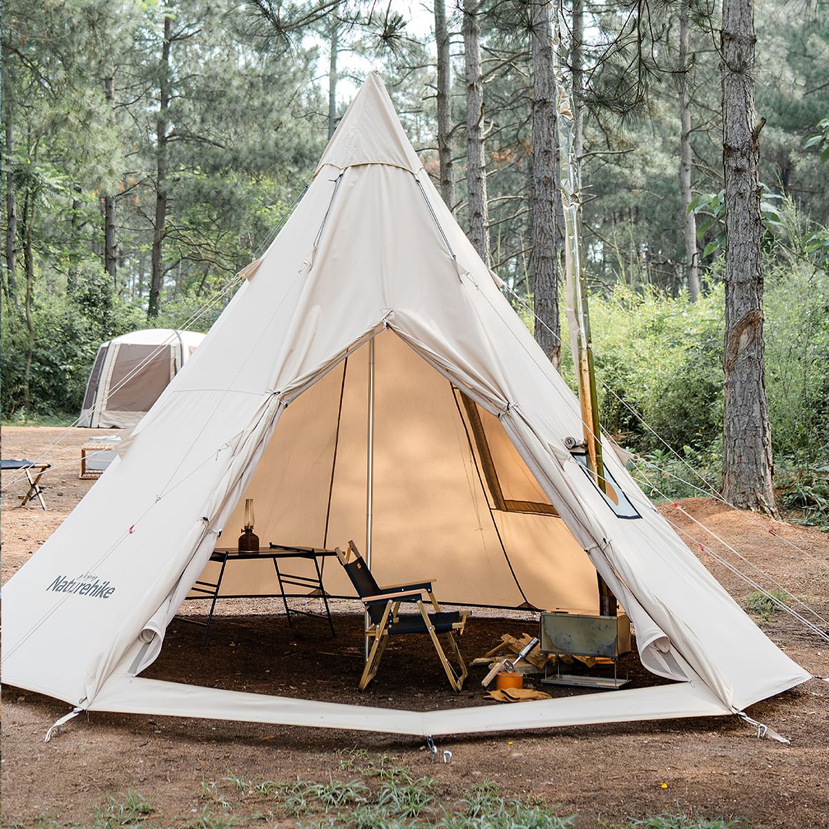  Lều cắm trại kim tự tháp cotton Profound 9.6 cotton pyramid tent Naturehike NH20ZP002 
