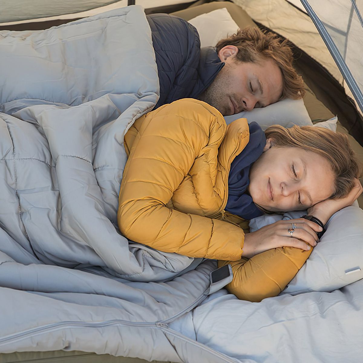 Túi Ngủ Đôi Cotton Có Gối Bông Naturehike 
