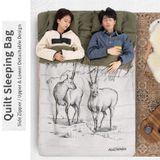  Túi ngủ đôi cắm trại Naturehike Thickened Cotton Warm 