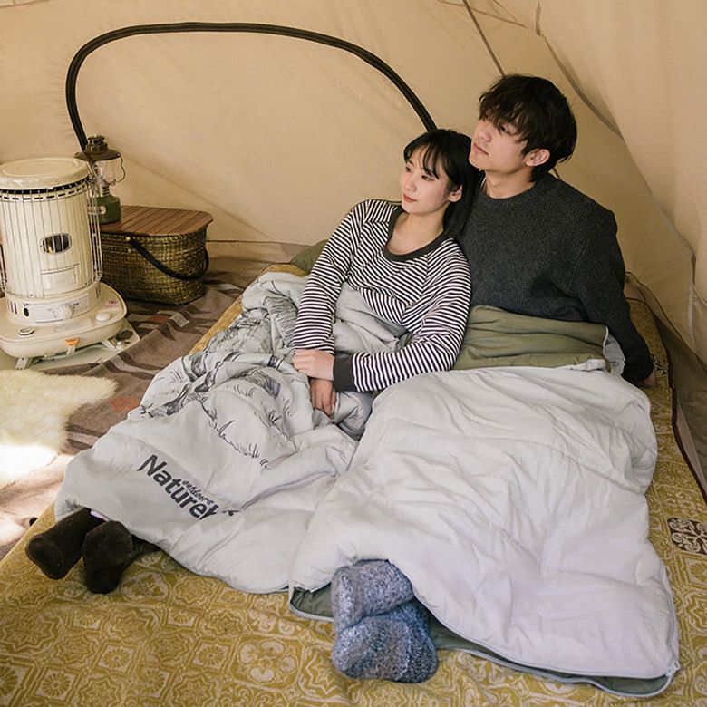  Túi ngủ đôi cắm trại Naturehike Thickened Cotton Warm 