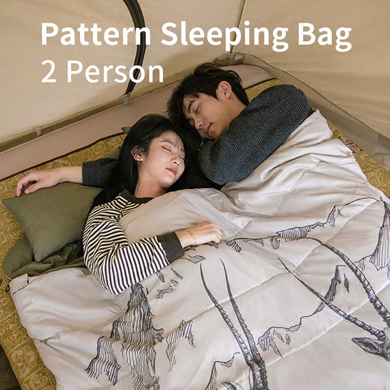  Túi ngủ đôi cắm trại Naturehike Thickened Cotton Warm 