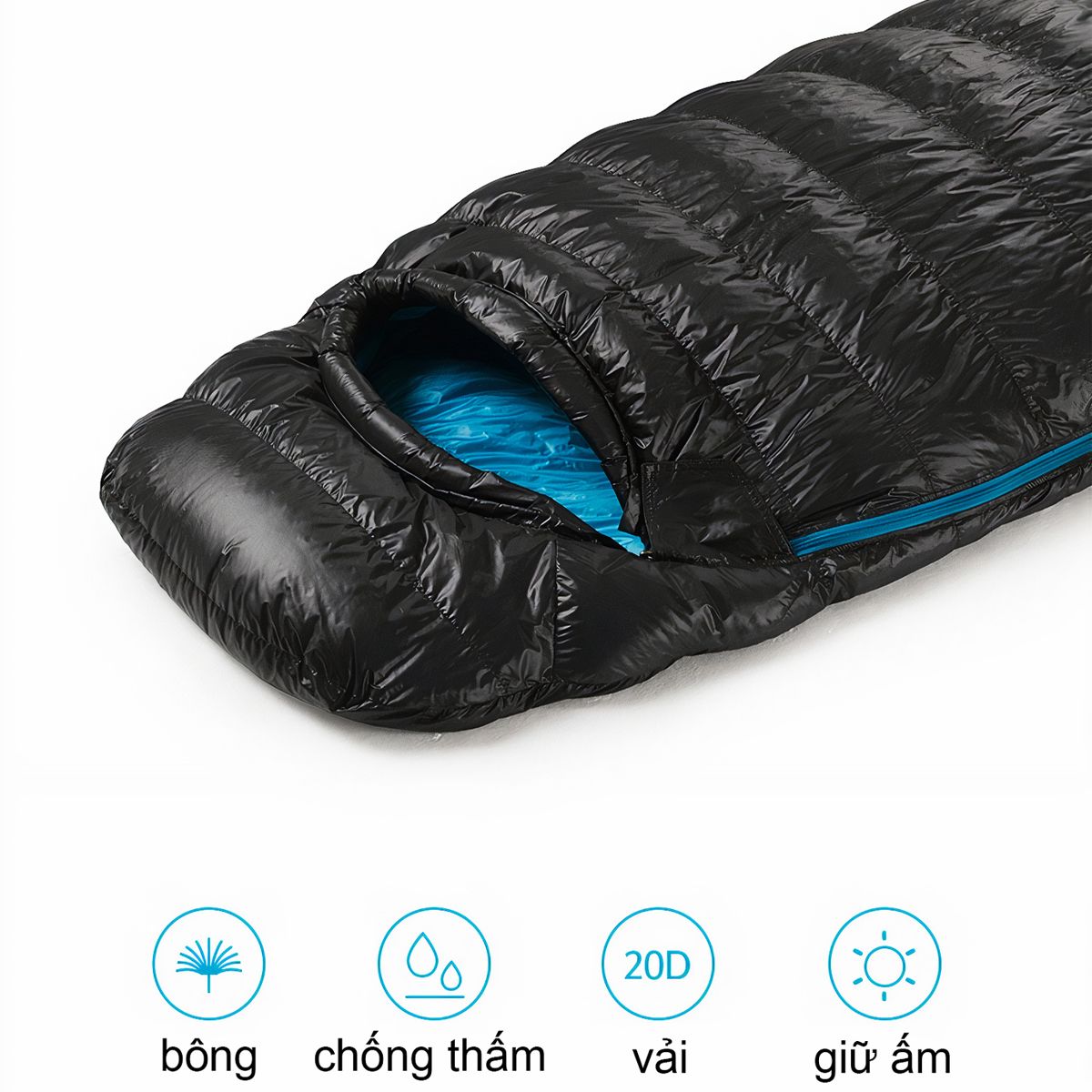  Túi ngủ lông vũ cắm trại Naturehike giữ ấm từ 2 – 7 độ C 