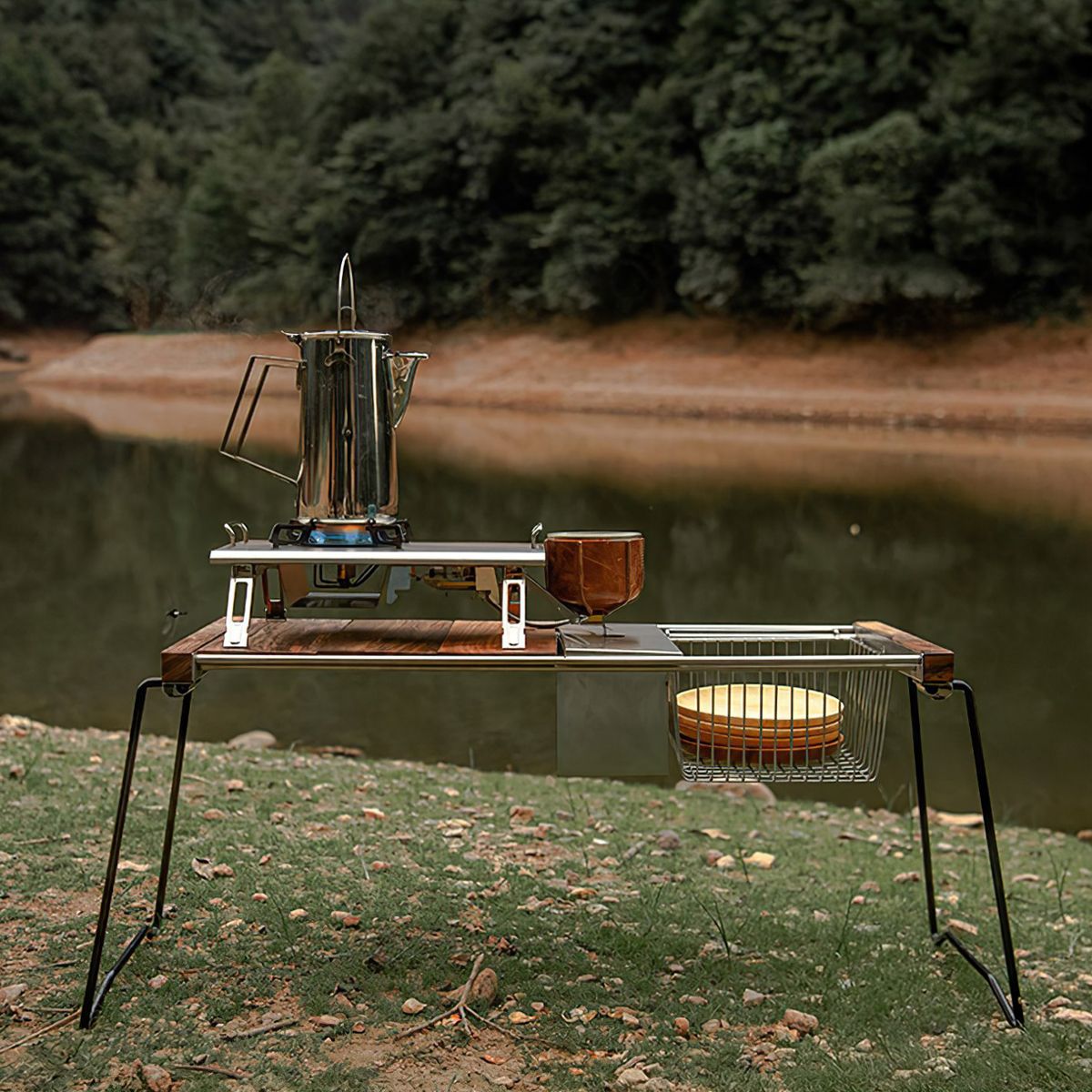  Bếp Ga Glamping Để Bàn Naturehike G01 Tabletop Folding Single Head Gas Furnace 