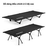  Giường Gấp Gọn Cắm Trại Điều Chỉnh Được Chiều Cao Blackdog Aluminum Alloy Folding Camp Bed 