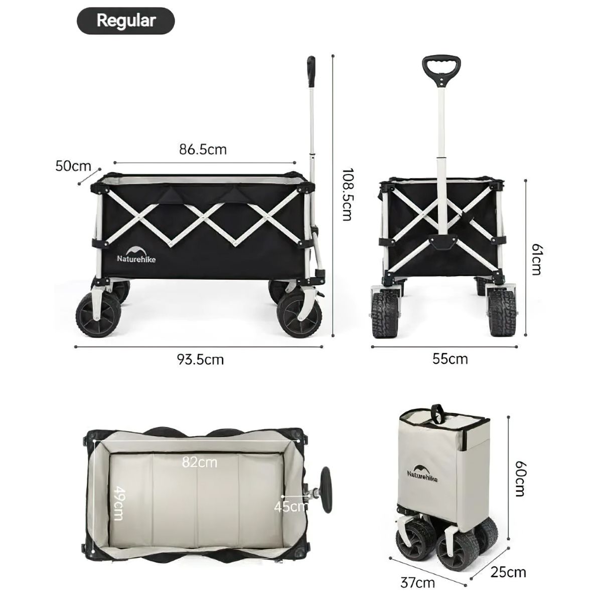  Naturehike Xe Kéo Cắm Trại Gấp Gọn Rubik’s Cube CNK2450JJ017 