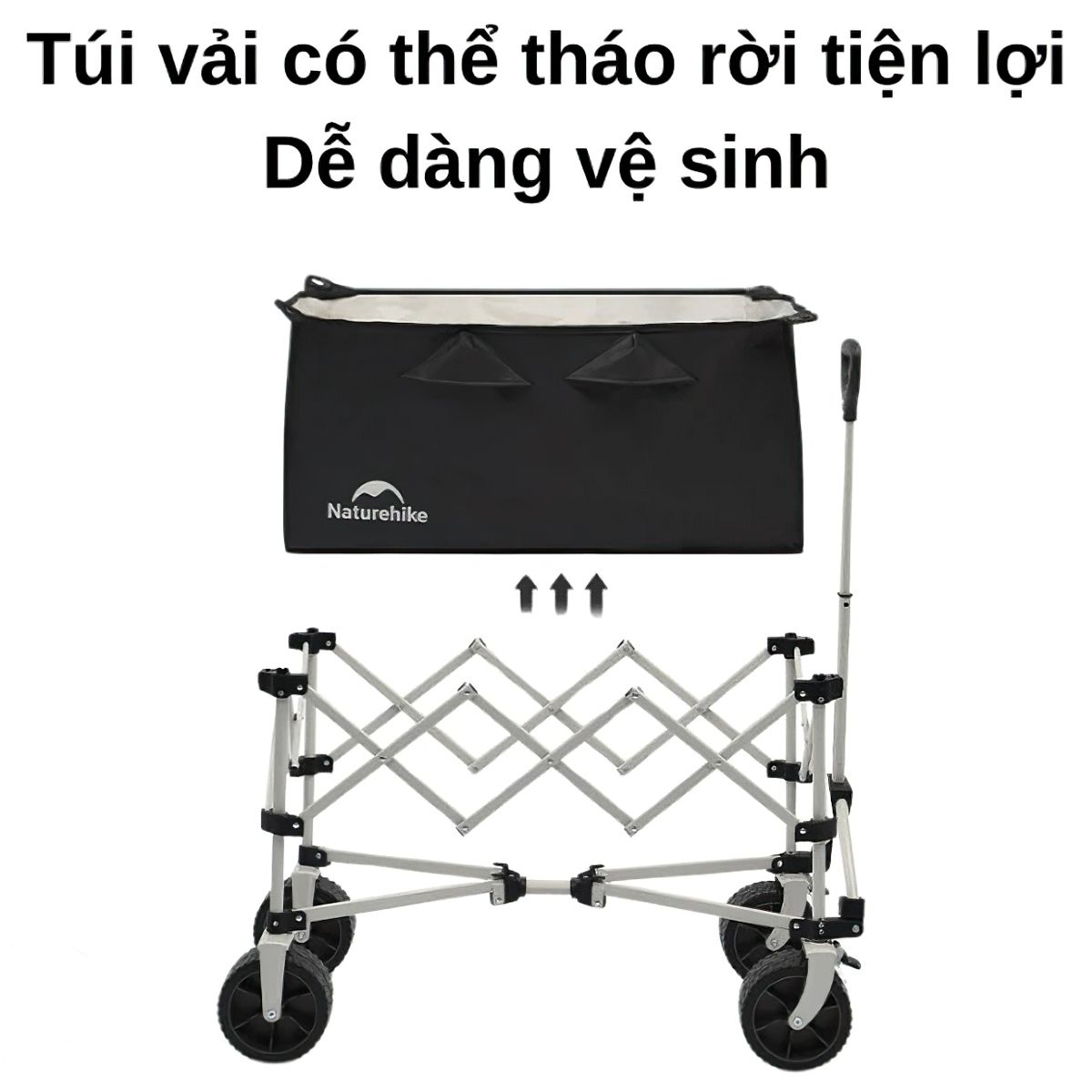  Naturehike Xe Kéo Cắm Trại Gấp Gọn Rubik’s Cube CNK2450JJ017 
