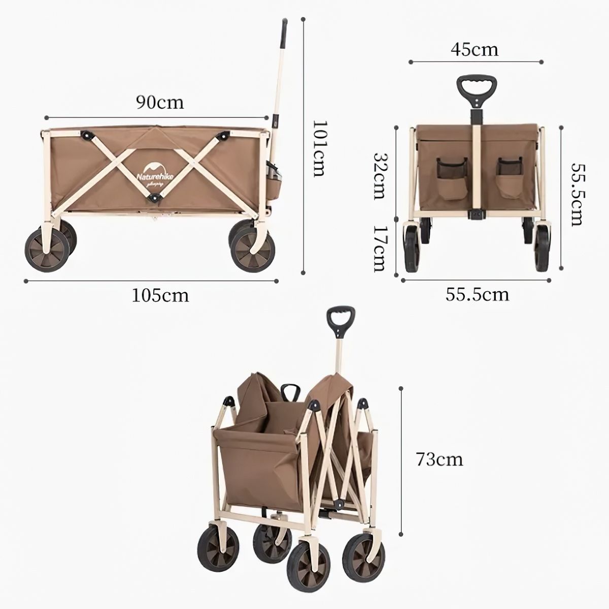 Naturehike Xe Kéo Cắm Trại Xếp Gọn TC05 NH20PJ012 