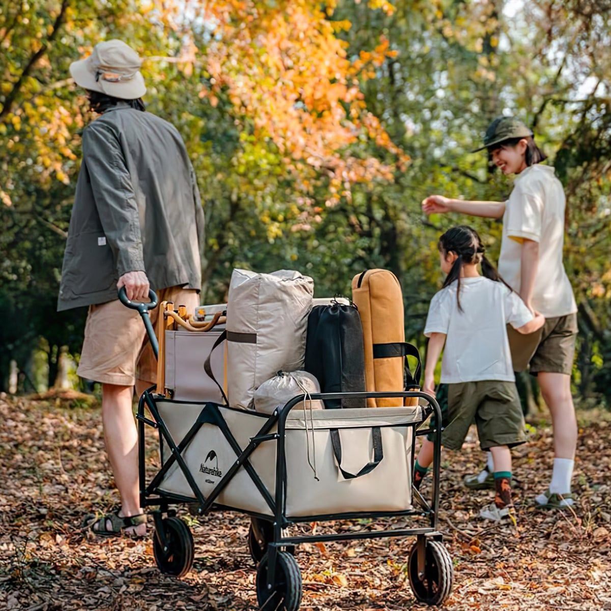  Xe Kéo Đồ Đa Năng – Bánh lớn Cắm Trại Naturehike Folding Trolley 