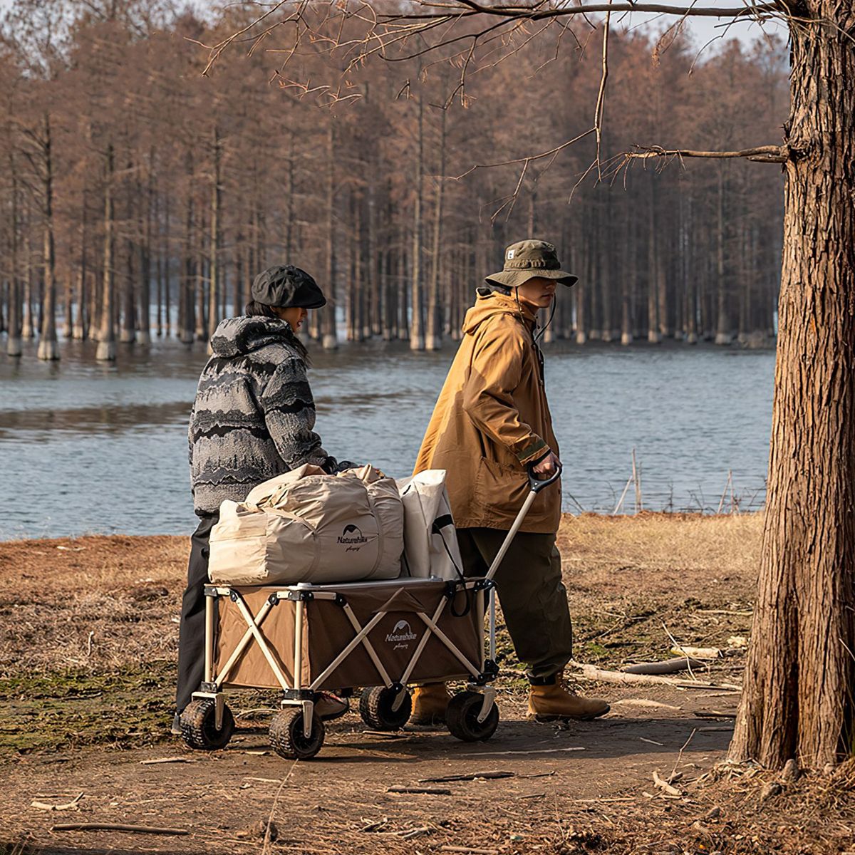  Xe Kéo Đồ Dùng Cắm Trại Gấp Siêu Gọn Naturehike Folding Trolley 