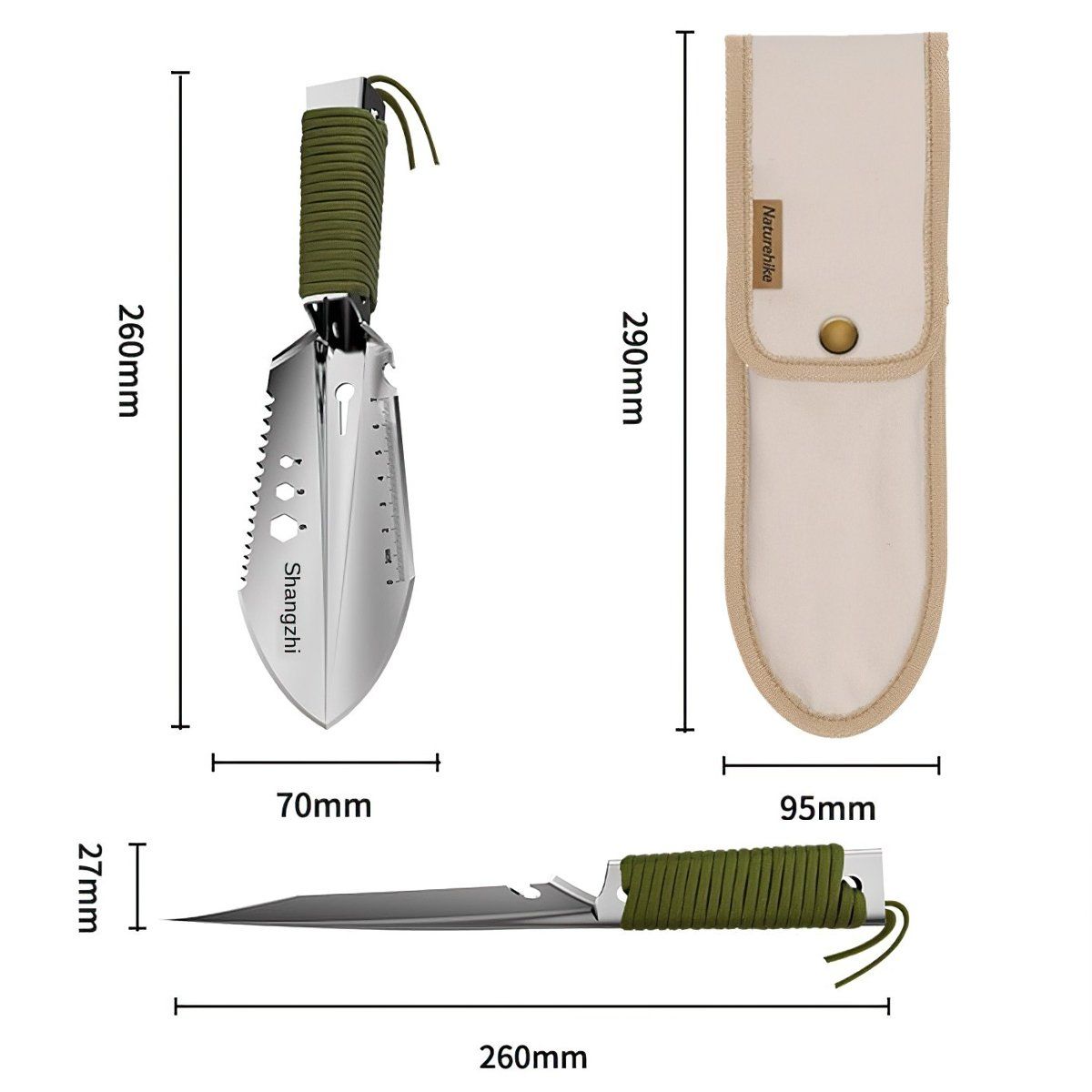  Xẻng Cầm Tay Mini Đa Năng NatureHike 