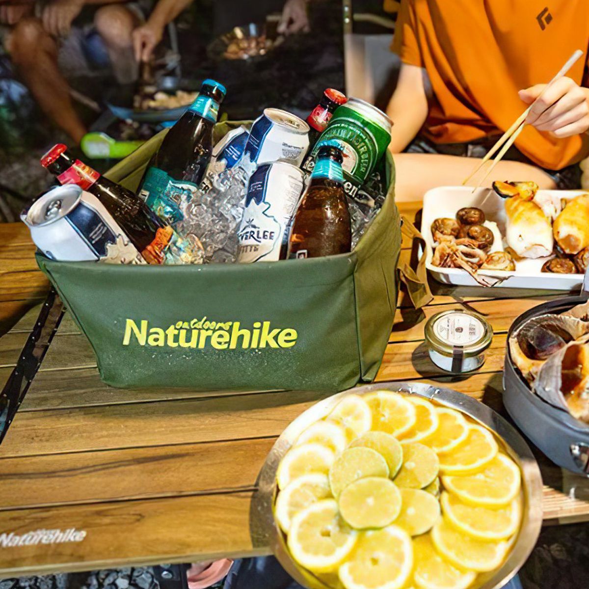  Xô Đựng Nước Xếp Gọn Hình Vuông Cắm Trại Naturehike 