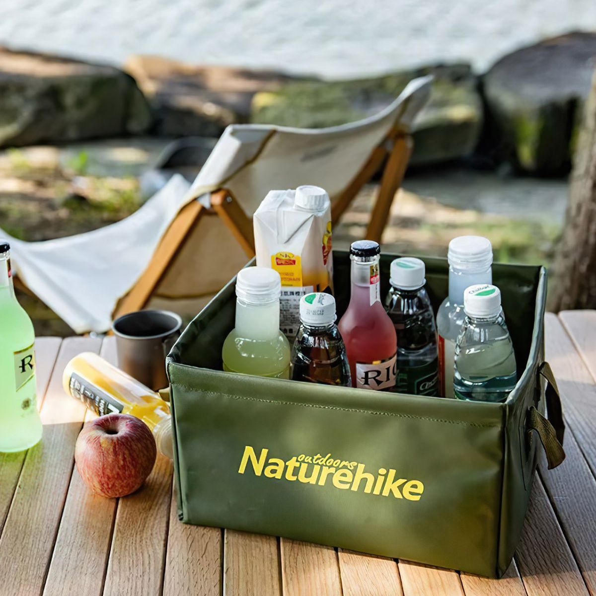  Xô Đựng Nước Xếp Gọn Hình Vuông Cắm Trại Naturehike 