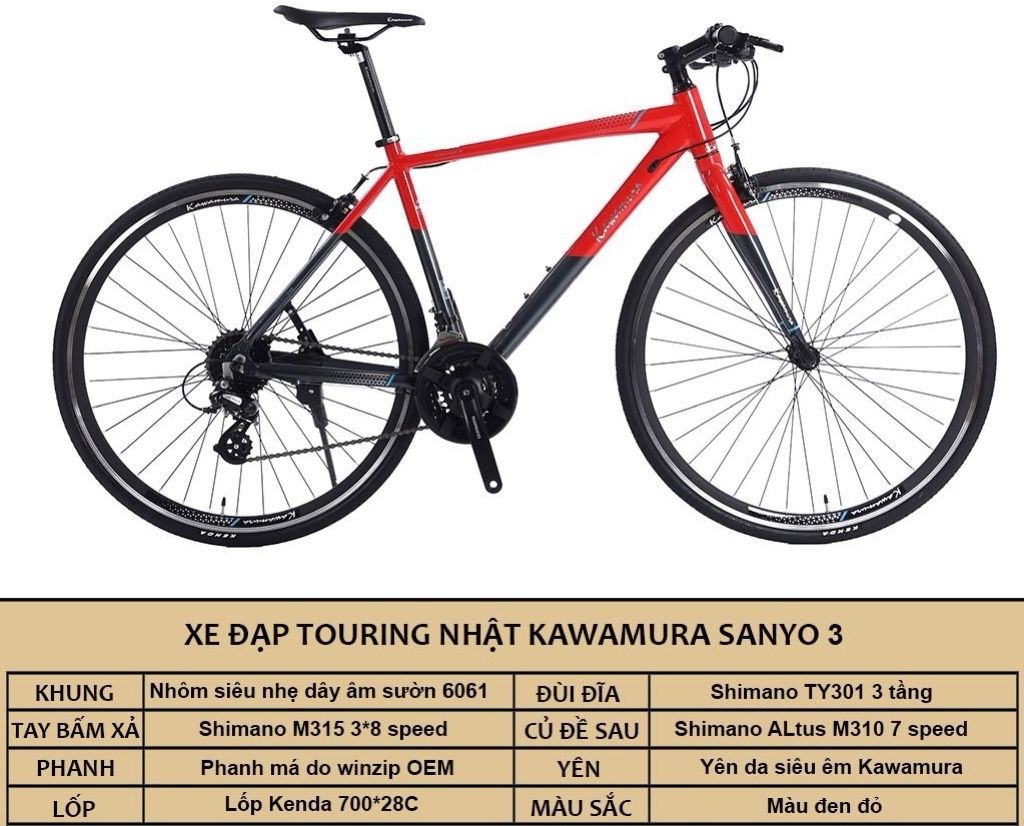 Xe đạp Touring Nhật KAWAMURA SANYO 3