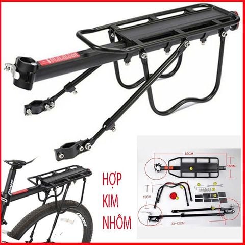  Gác Baga gắn cốt yên xe đạp thể thao địa hình chất liệu nhôm cao cấp dễ dàng lắp đặt (phụ kiện xe) 