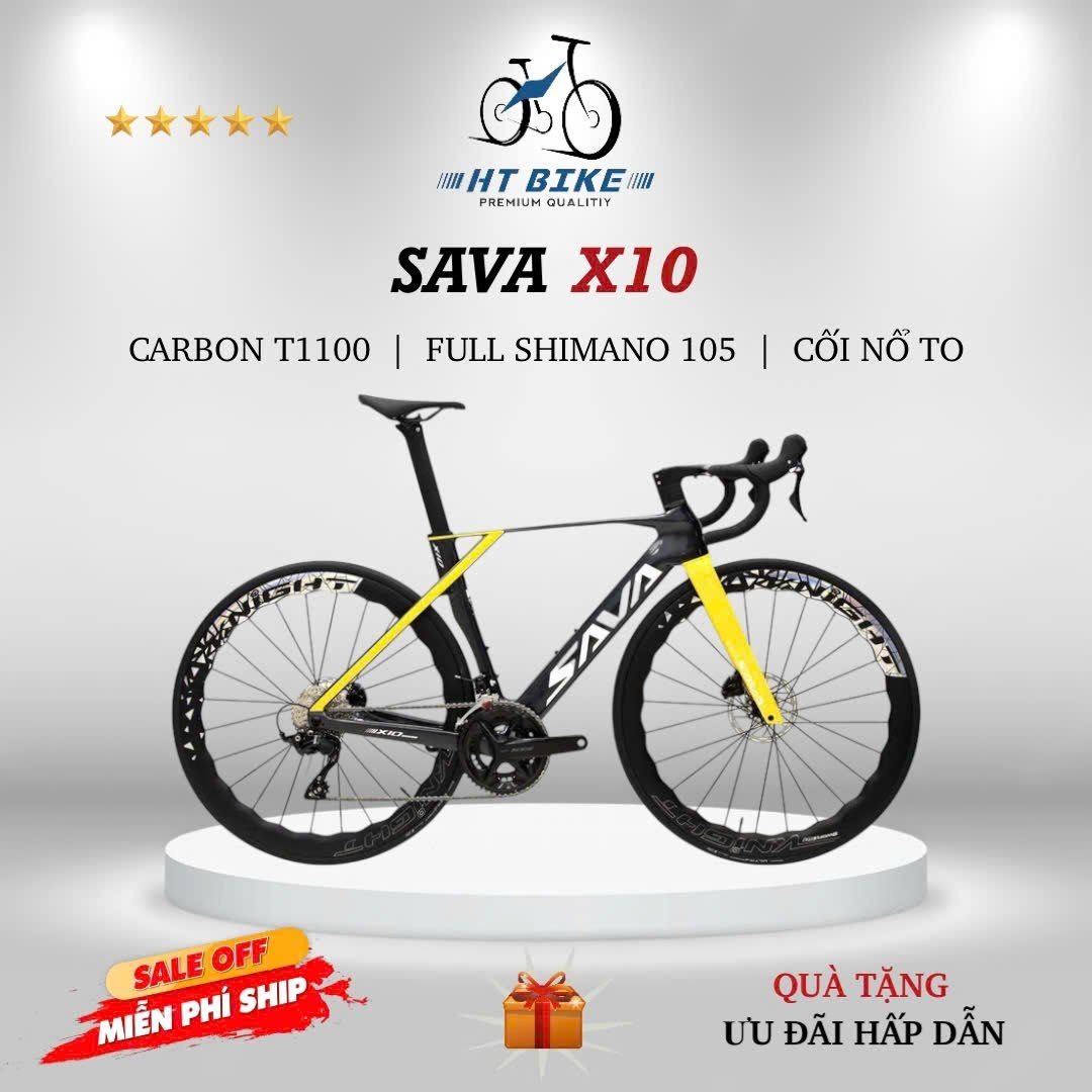Xe đạp đua Road SAVA X10 R7120 khung Carbon | HT BIKE
