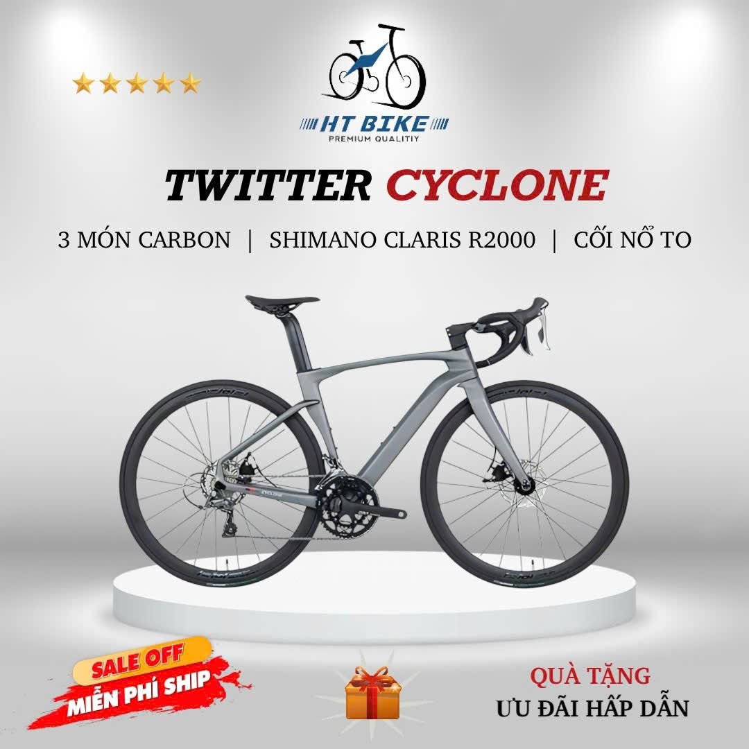 Xe đạp đua Road TWITTER CYCLONE mới nhất 2025 | HT BIKE