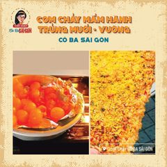 Cơm Cháy Mắm Hành Trứng Muối Ép Khuôn Vuông