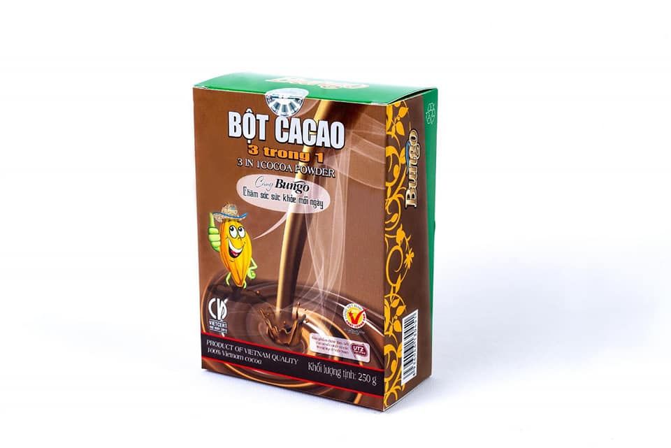  Bột Cacao 3 trong 1 hộp giấy 250g Cacao Trọng Đức 