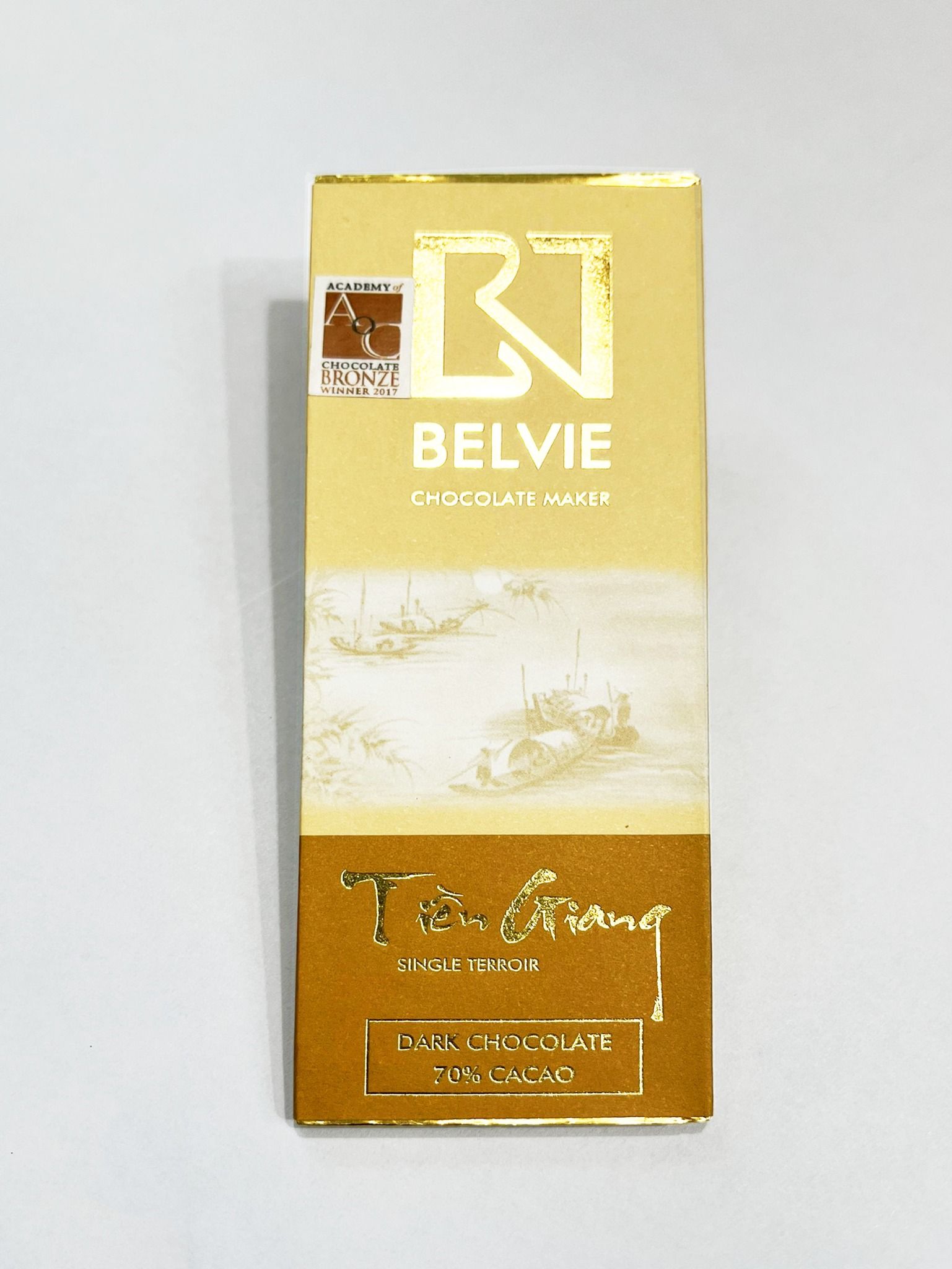  Sôcôla Đen 70% Tiền Giang Thanh 27g Belvie 