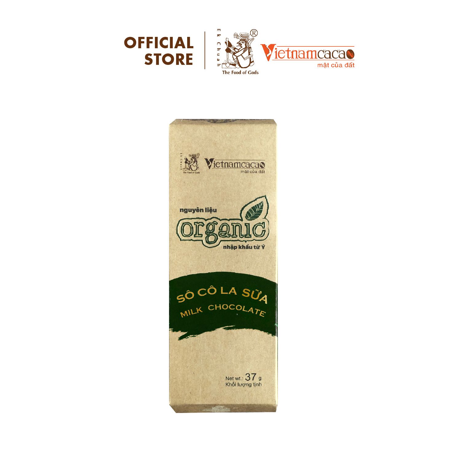  Sôcôla Sữa Thanh 37g VinaCacao Organic 