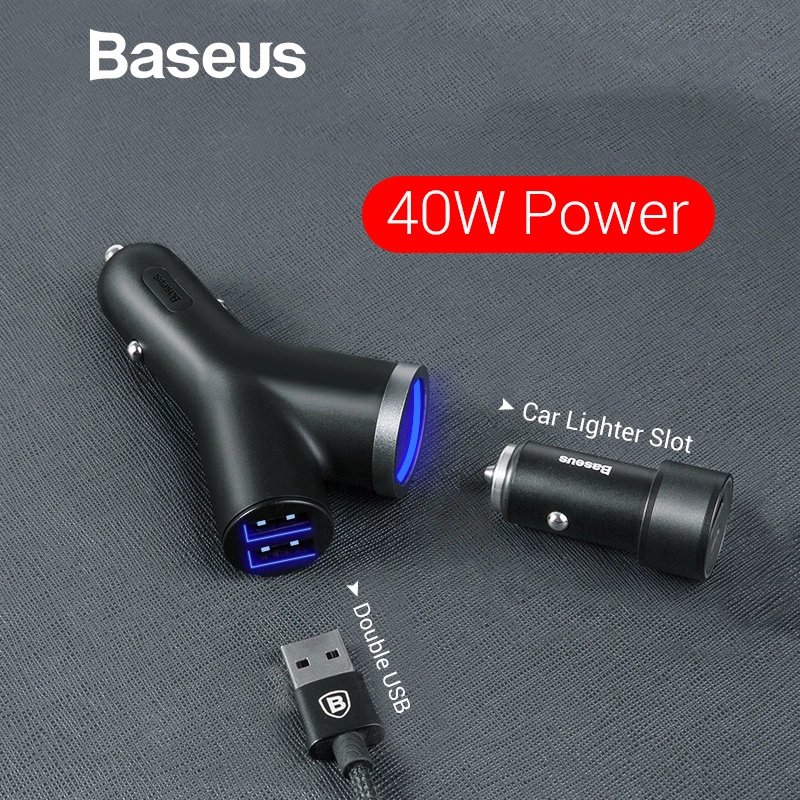  Bộ tẩu sạc mở rộng 3 trong 1 dùng cho xe hơi Baseus Y Type Dual USB (40W, 3.4A) 