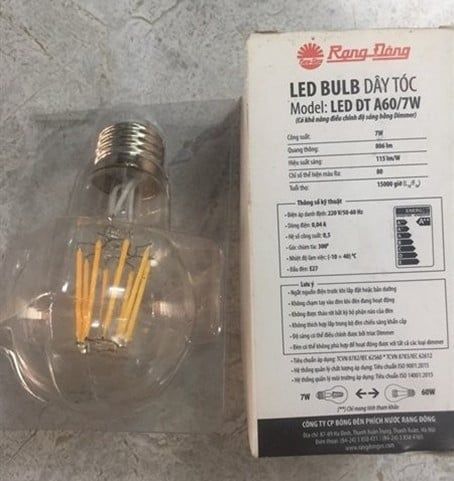  Bóng LED dây tóc A60/7W.DIM E27 2700K 