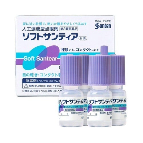 SANTEN- Nước nhỏ mắt Soft Santear ngừa khô mắt 5ml