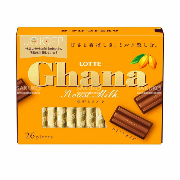  LOTTE- Socola Ghana sữa nướng 26 chiếc 