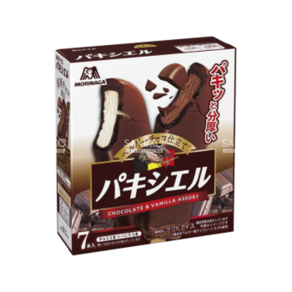  MORINAGA- Kem paxiel choco vani (Hộp 7 chiếc) 